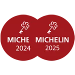 Michelin-Keys Red badge-style graphic featuring the Michelin logo and the years 2024 and 2025.